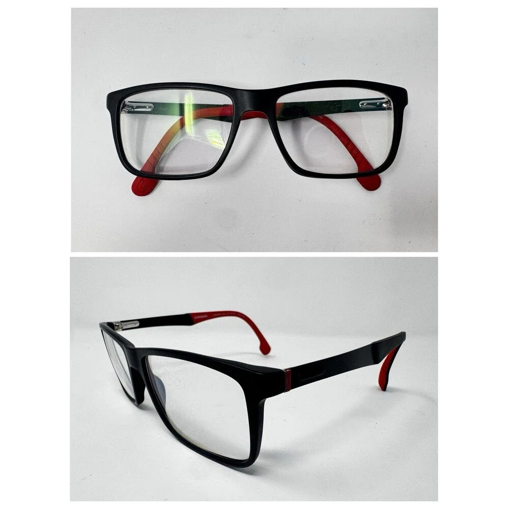 Carrera CA8255SAM 0088 Matte Black Red Eyeglass Frames 55-17-145 Authentic